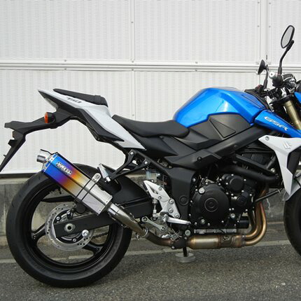GSR750（GR7NA）13年～ リアエキゾーストマフラー チタンオーバル（焼き色タイプ）JMCA認証 WR'S（ダブルアールズ）