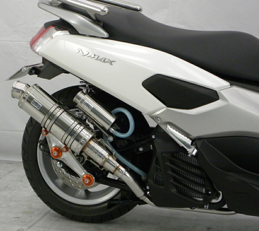NMAX（2BJ-SED6J・EBJ-SE86J） アニバーサリーマフラー スポーツタイプ ステンレス ビレットステー/シルバー ボルトキャップ/シルバー ウイルズウィン（WirusWin）
