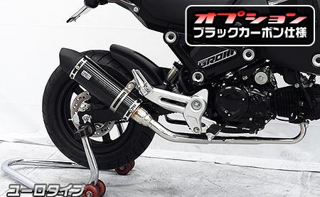 GROM(グロム)3型 ロイヤルマフラー ユーロタイプ ブラックカーボン フルエキゾースト ウイルズウィン(WirusWin)