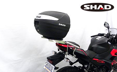 Ninja400（8BL-EX400L） SHAD製リアボックス付きタンデムバー ウイルズウィン（WirusWin）