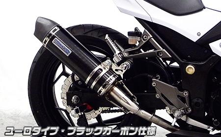 Ninja250（ニンジャ）JBK-EX250L スリップオンマフラー ユーロタイプ ブラックカーボン ウイルズウィン（WirusWin）
