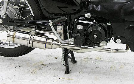 スーパーカブ50（CUB）JBH-AA01 PGM-FI ロイヤルマフラーバズーカータイプ ステンレス ウイルズウィン（WirusWin）