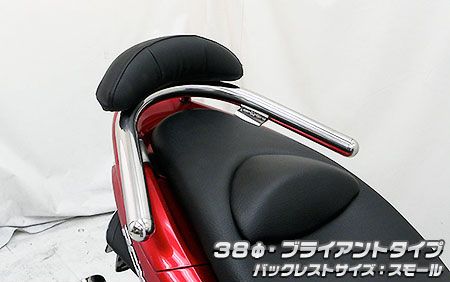 バックレスト付き38Φタンデムバー ブライアントタイプ PCX（EBJ-JF28） ウイルズウィン（WirusWin）