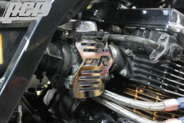 CBR400F用 ロゴ入り メッキ キャブサイドカバー ACP