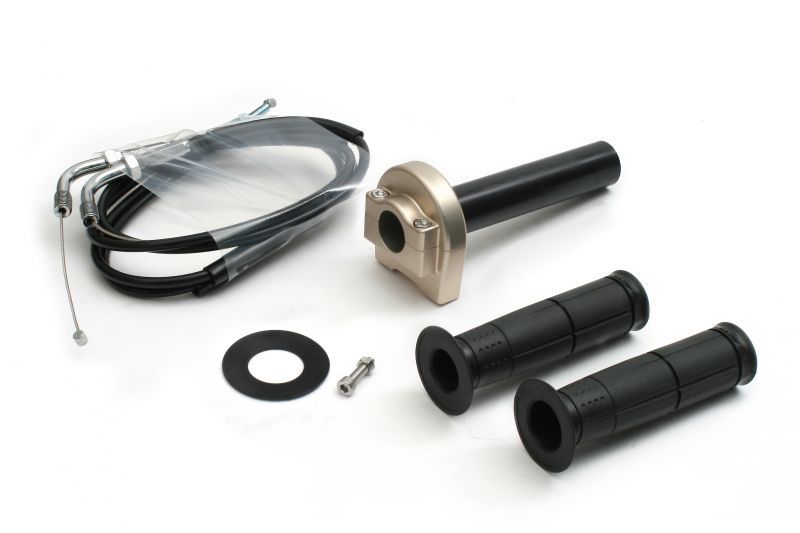 アクティブ 1061584 汎用スロットルキット タイプ1 メッキ金具 チタンゴールド 巻取φ42 800mm｜バイクマン　店