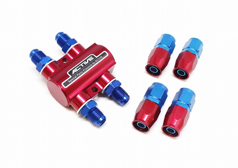 ACTIVE アクティブ AC1340218 サーモスタットキット ストレートフィッティング4個 レッド #8 エンジン 冷却 パーツ|バイクマン 店
