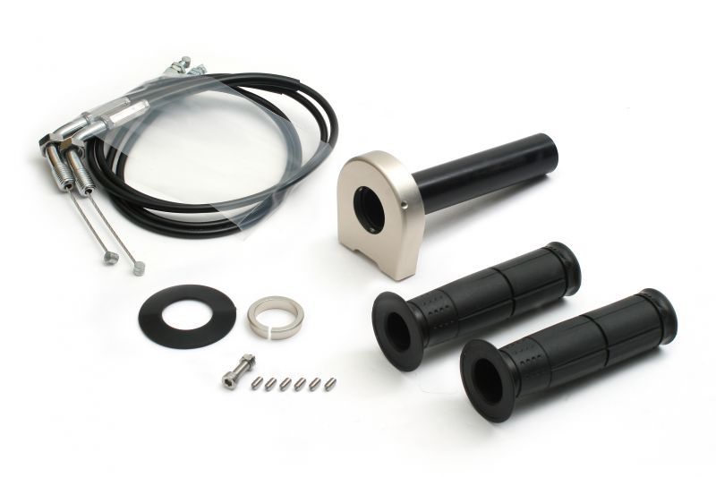 アクティブ 1069171 スロットルキット タイプ2 メッキ金具 ブラック 巻取φ28 700mm TMRキャブレターキット専用｜バイクマン　店