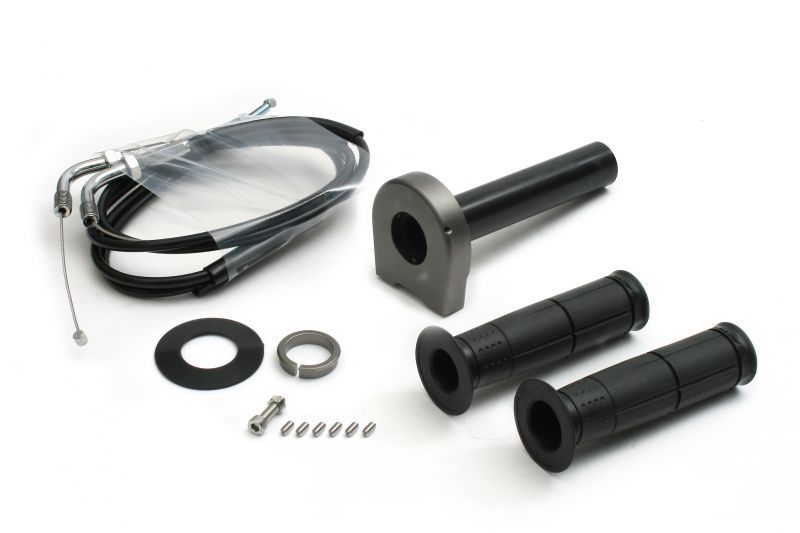 アクティブ 1069692 汎用スロットルキット タイプ2 メッキ金具 ガンメタ 巻取φ32 1050mm|バイクマン 店