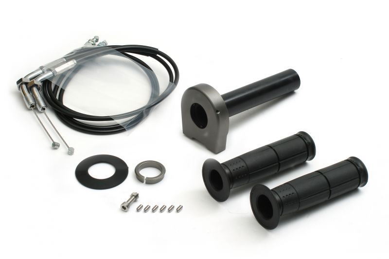 アクティブ 1069731 スロットルキット タイプ2 メッキ金具 ガンメタ 巻取φ40 1050mm TMRキャブレターキット専用|バイクマン 店