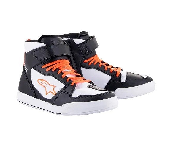 アルパインスターズ AXIOM SHOE ASIA ブラック/ホワイト/レッドフロー US7/25cm バイク ツーリング 靴 くつ 軽量 インソール｜バイクマン　店