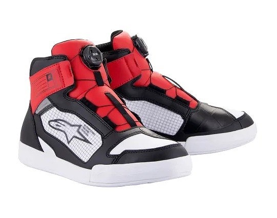 アルパインスターズ AXIOM BOA WATERPROOF SHOE ASIA ブラック/ホワイト/レッド US9.5/27cm バイク ツーリング 靴 くつ 軽量 防水