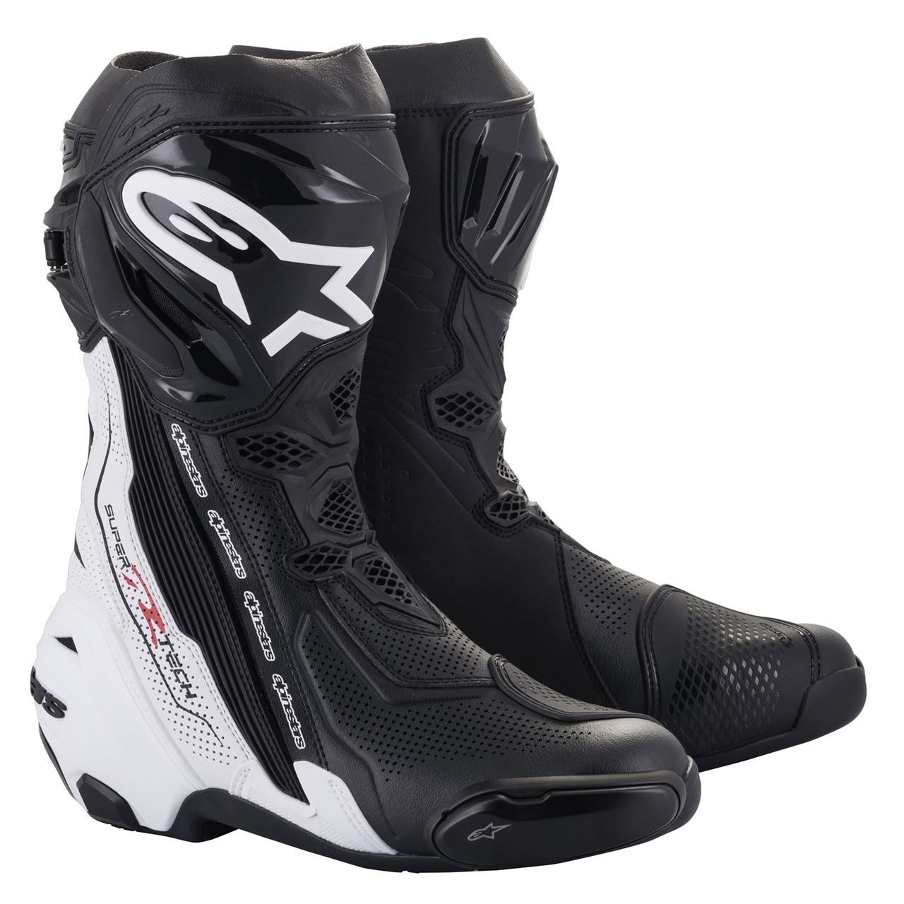 アルパインスターズ 8059175376719 SUPERTECH-R VENTED B 12 ブラック/ホワイト 41/26.0cm バイク オンロード ブーツ 靴 通気性｜バイクマン　店