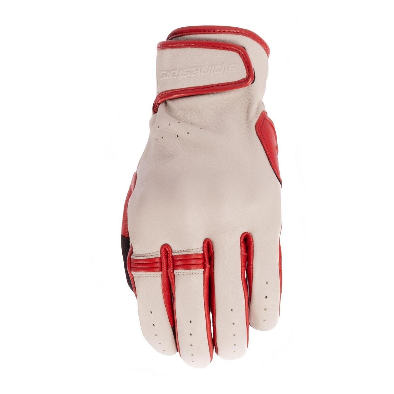 アルパインスターズ 8059347355054 DYNO LEATHER GLOVE 8005 エクリュ/ルビーレッド XL バイク レザー 手袋 グローブ ライディング スマホ タッチ