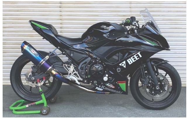 BEET 1002-B61-BL N-R Evo2 TI/BL 17ニンジャ650 ブルーチタン 3.5kg ビート バイク カスタム ナサートエボリューション レーシング マフラー ニンジャ
