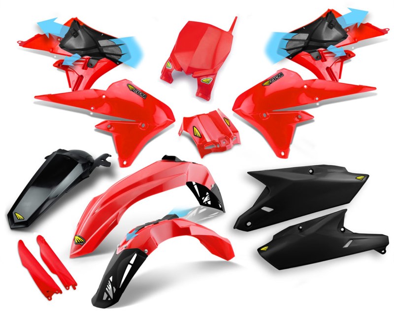 CYCRA サイクラ 9312-32 コンプリートパワーフロー インテーク ボディキット レッドブラック YZF250/450 ボンサイモト