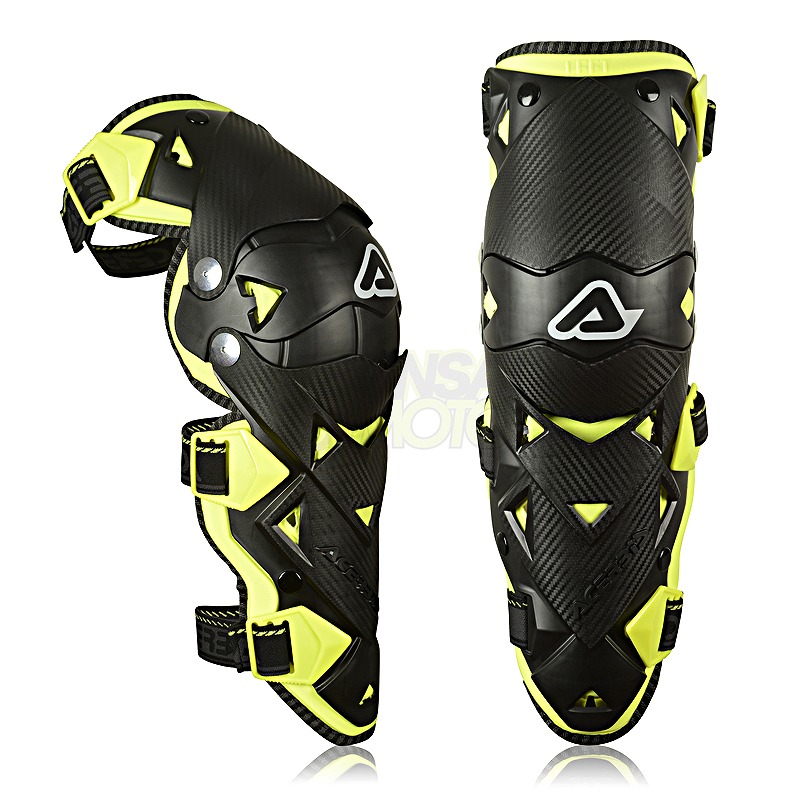 ACERBIS アチェルビス 0021608 インパクト EVO3.0 ニーシンガード ブラック/イエロー 膝 ひざ 保護 プロテクター｜バイクマン　店