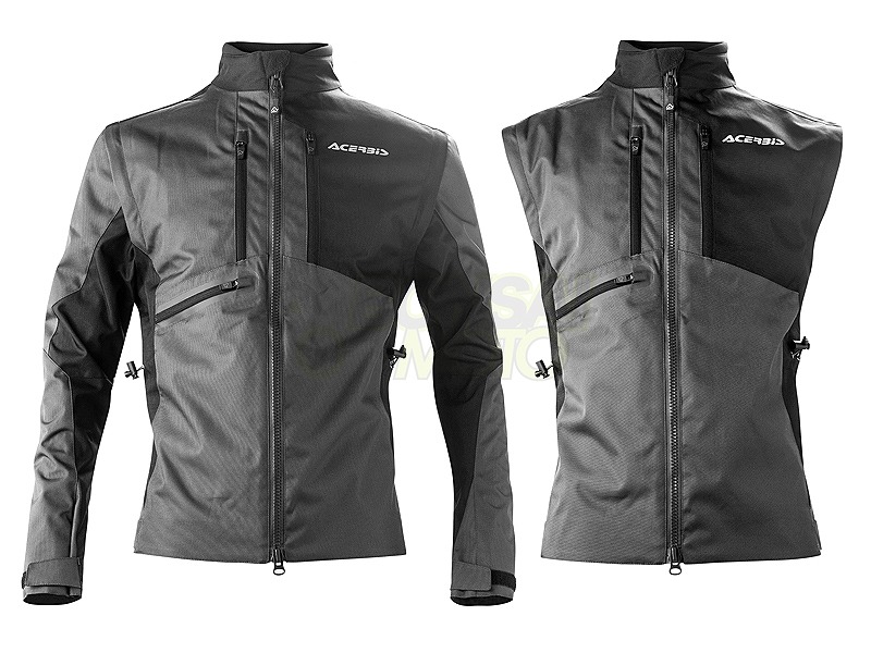 ACERBIS アチェルビス 0022169 エンデューロ1 ジャケット 袖脱着 ブラック/グレー 3XL 上着 オフロードジャケット