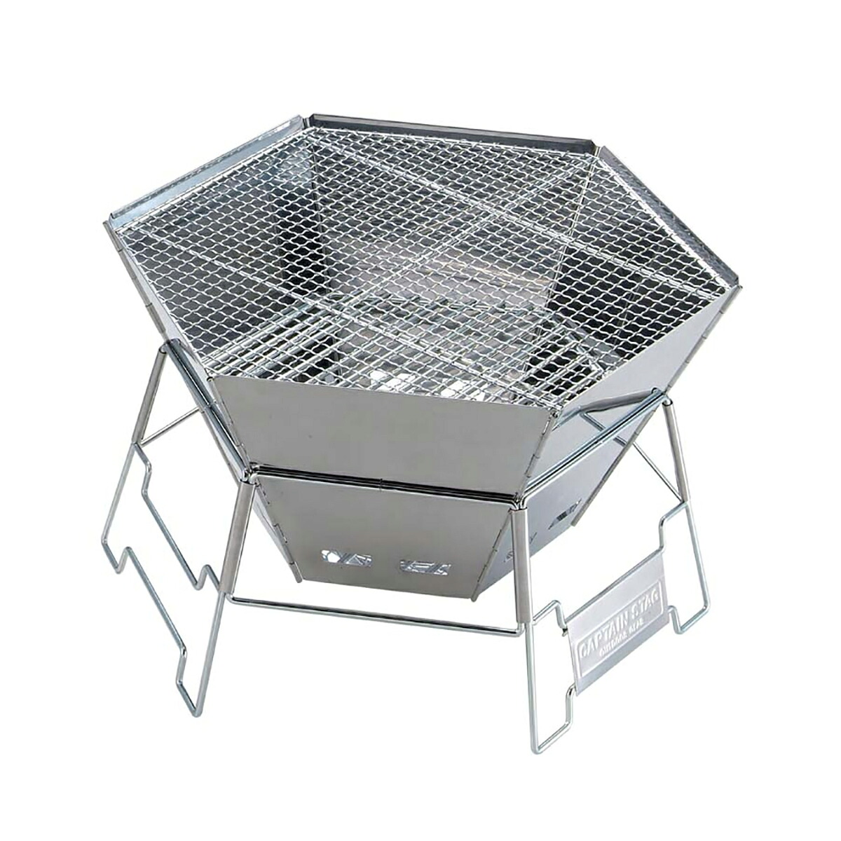 キャプテンスタッグ M6500 ヘキサ ステンレス鋼 火の手食べ物屋 コンロ 丸焼き アウトドア 難民キャンプ M-6500