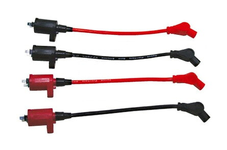 CFポッシュ 296010-04 レーシングIGコイル スピードプロツインシリコンプラグコード付 レッド/レッド エイプ モンキー XR50R