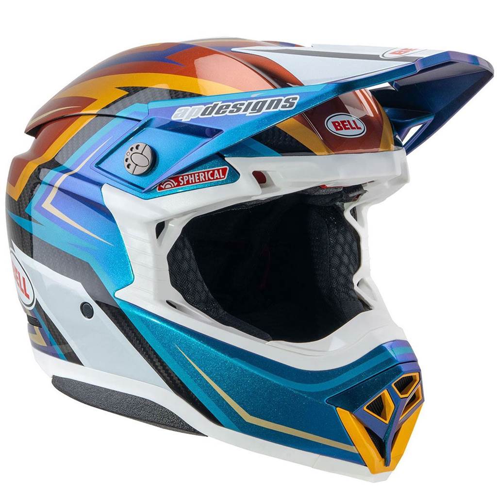 ダートフリーク BELL 7157525 MOTO-10 スフェリカル ヘルメット トマック24 ホワイト/ゴールド XL(60-61cm) バイク レース 頭 保護 転倒 防止