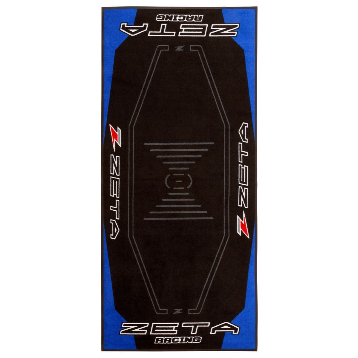 ダートフリーク ZETA DK241-Z22 レーシングフロアマット ブルー/ブラック 100 x 220cm バイク 吸水性 耐久性 耐磨耗性 柔軟性 グリップ性 難燃素材 G6005