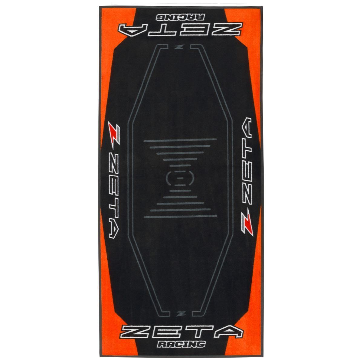 ダートフリーク ZETA DK241-Z25 レーシングフロアマット オレンジ/ブラック 100 x 220cm バイク 吸水性 耐久性 耐磨耗性 柔軟性 グリップ性 難燃素材 G6008