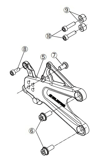 ゲイルスピード FCK3001-R02S リペア FCK メインプレートASSY シルバー 右側 YZF-R1 15-17 補修部品