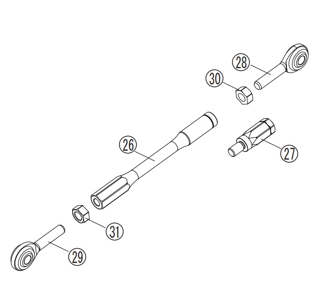 ゲイルスピード FCK7001-L07B リペア FCK チェンジロッドASSY ブラック ZRX1200 DAEG 09-16 補修部品