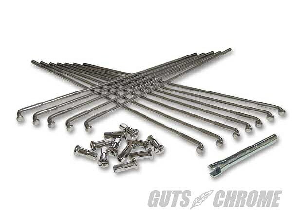 Drag Specialties ドラッグスペシャリティーズ 0211-0119 21インチ スポークセット ステンレス 40pc ガッツ クローム 0211-0119