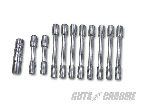 Drag Specialties ドラッグスペシャリティーズ 0930-0027 ショベル用 ロッカーボックス･スタッドキット ガッツ クローム 0930-0027 8,360円