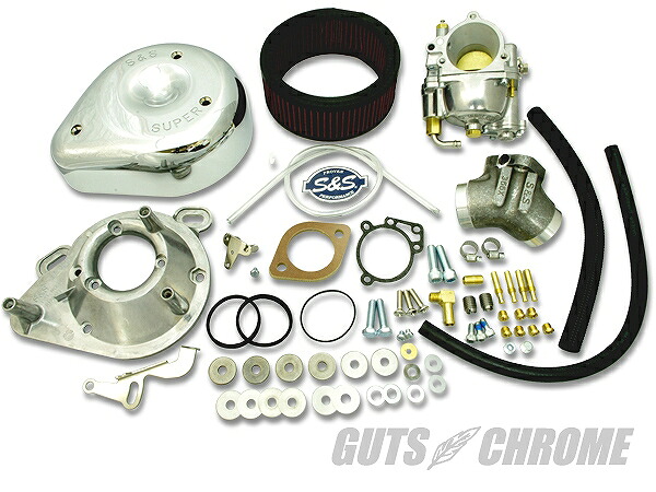 S&S Cycle 11-0408 S&S Eキャブ 86-90年 スポーツスター用 ガッツ クローム 11-0408