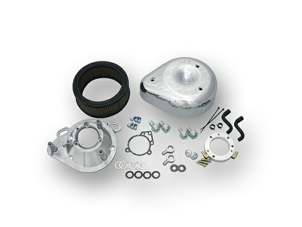 S&S Cycle 17-0450 NEW 純正 CV&EFI用 S&Sエアクリーナーキット BT用 ガッツ クローム 17-0450｜バイクマン　店
