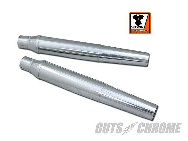 V-TWIN 30-0795 V-TWIN製 レプリカテーパード マフラー XLCH ガッツ クローム 30-0795|バイクマン 店