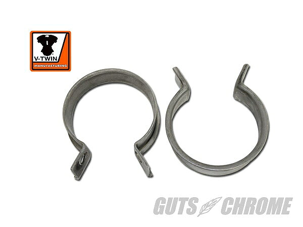 V-TWIN 31-0226 V-TWIN製 エキゾーストヘッダークランプ 57-78XL/52-56K ガッツ クローム 31-0226