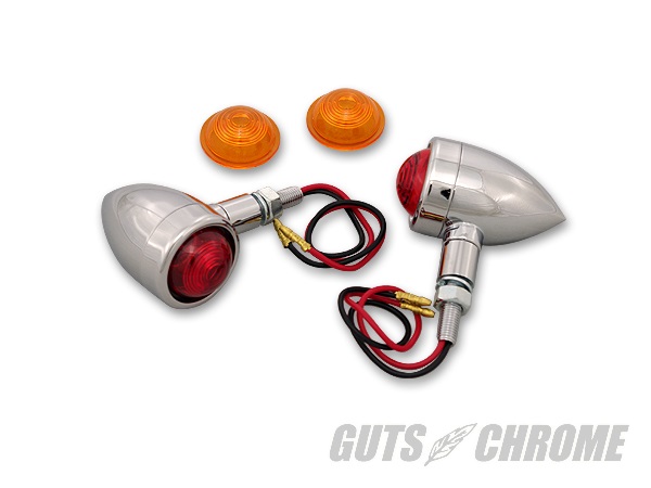 GUTS CHROME ｶﾞｯﾂ ｸﾛｰﾑ 2040-0276 ﾐﾆﾊﾞﾚｯﾄｳｲﾝｶｰｾｯﾄ W球 12V 23/8W ｽﾀｯﾄﾞ配線ﾀｲﾌﾟ ｶﾞｯﾂ ｸﾛｰﾑ 2040-0276｜バイクマン　店