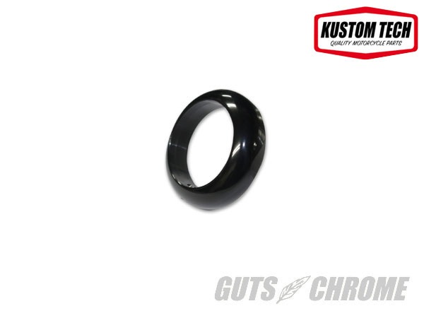 KUSTOM TECH カスタムテック KUS-06-093 ハンドルリング ブラックアナダイズド 1インチ(25.4mm)ハンドル用 1個入 補修部品 ガッツクローム｜バイクマン　店