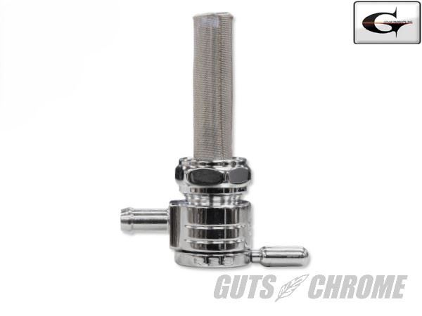 Drag Specialties 76-312S-CS GOLAN クリックスリックガスコック ストレート クローム 22mmナット バイク 燃料