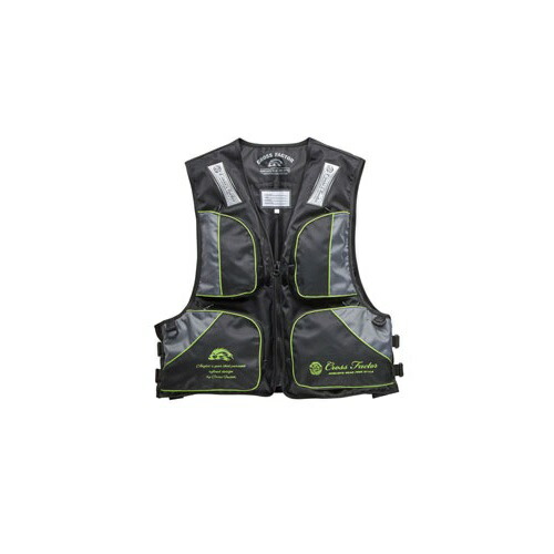 クロスファクター CROSS FACTOR WFA704-BKLM フローティングベスト大人用RX ブラックライム フリーサイズ ライフジャケット チョッキ 釣り 海釣り 川釣り 浜田商会