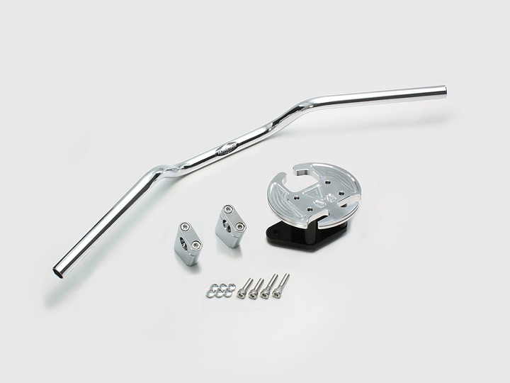 ハリケーン HBK677C ヨーロピアン1型 ハンドルセット ハンドルキット クロームメッキ ＴＭＡＸ53０ ABS車は未確認のため適合外