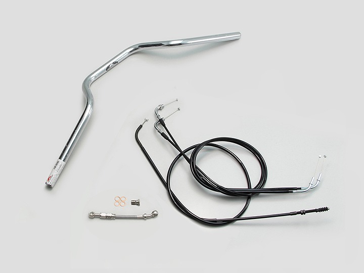 ハリケーン H717-072C ハンドルセット ヨーロピアン 3型 クロームメッキ W800 ハンドル ハンドルキット｜バイクマン　店