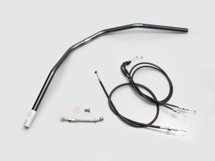 ハリケーン H043-032B スーパートラッカー ハンドルセット ブラック GROM グロム バーハンドル ケーブル/ホース付 バイク 二輪車 パーツ HURRICANE