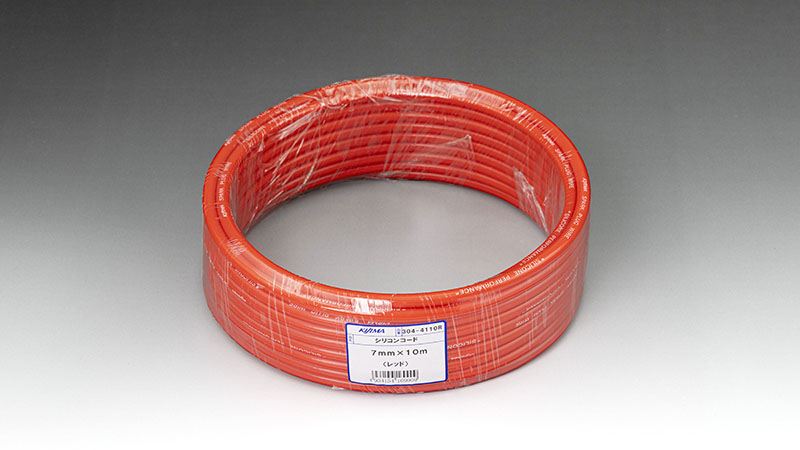 キジマ 304-4110R シリコンコード・プラグコード レッド 7mm×10m 絶縁 耐熱 耐老化 防水 エンジン パーツ KIJIMA