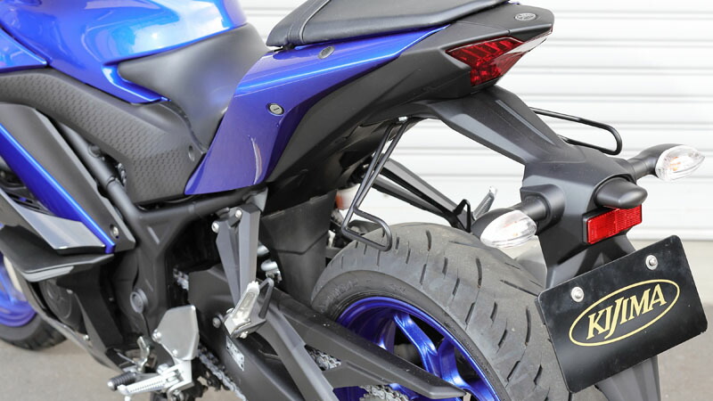 キジマ 210-4812 バッグサポート ブラック 黒 左右一体型 交換無料 YZF-R25 YZF-R3 ツーリング MT03 ギフ_包装 荷台 リア サイドバッグ 鞄 MT25
