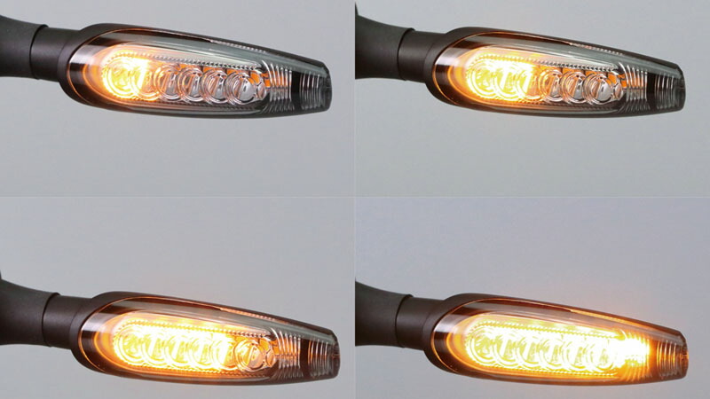 キジマ 219-5177A LED ウインカーランプ シーケンシャル2 65mm×25mm TR 2個 カスタムウインカー 車検対応 指示器
