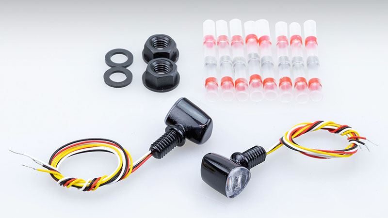 キジマ 219-5200 ウインカー＆テールランプ Nano2 トライアングルスタイル コンビランプ アンバー/レッド 13×11×14.9mm 2個入 LED ナノ 極小 小型 指示器