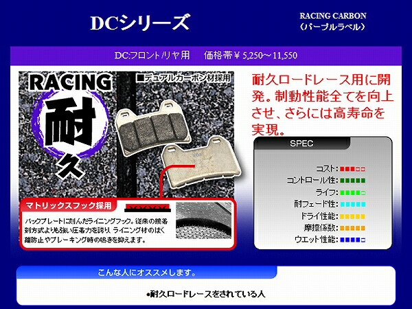 ZXR400/R ブレーキパッド フロント 1キャリパー分 SBS キタコ 777-0631081 631DC ZXR400/R 89-90