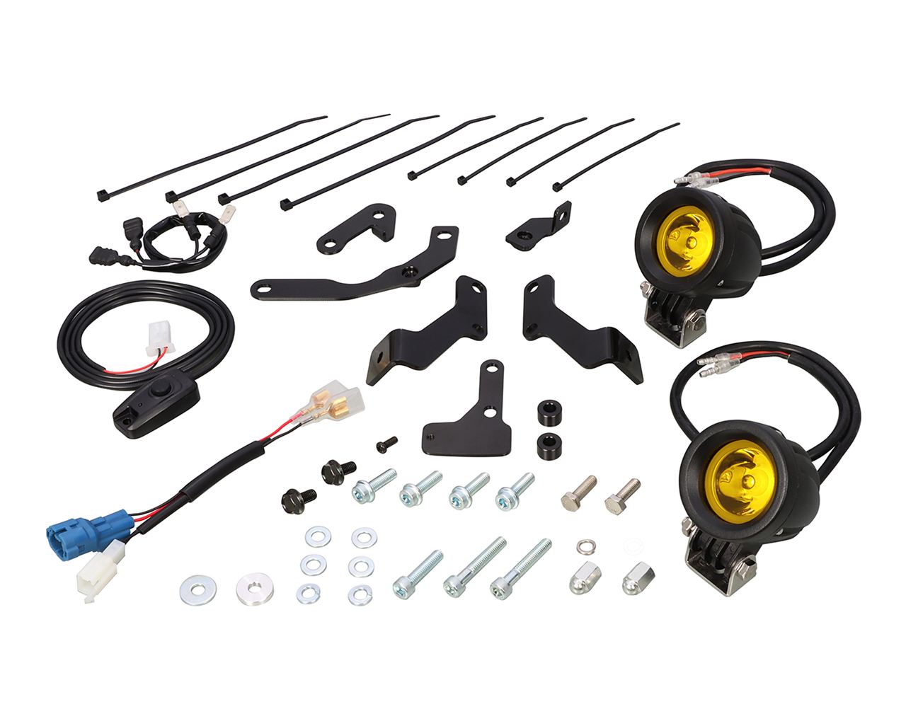 キタコ 800-1301430 LEDシャトルビームキット ライムイエロー モンキー125 ビームランプ フォグランプ ライト 2灯 スイッチ付 KITACO