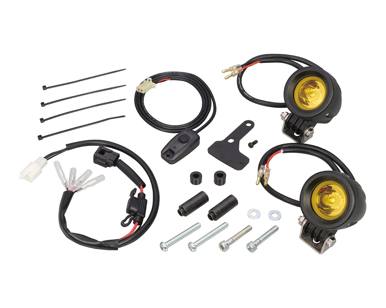 キタコ 800-1815030 LEDシャトルビームキット ライムイエロー CRF250ラリー ビームランプ フォグランプ ライト 2灯 スイッチ付 KITACO