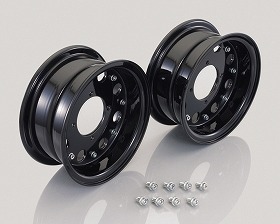 キタコ KITACO 509-1137550 8インチ アルミホイールセット ブラック塗装 3.50セット 2本1セット モンキー ゴリラ|バイクマン 店