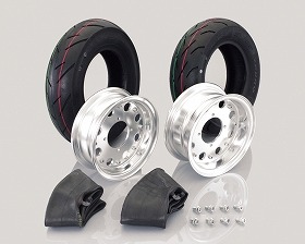 キタコ KITACO 599-1142560 8インチアルミホイール入門セット シルバーアルマイト モンキー ゴリラ ホイール タイヤ|バイクマン 店
